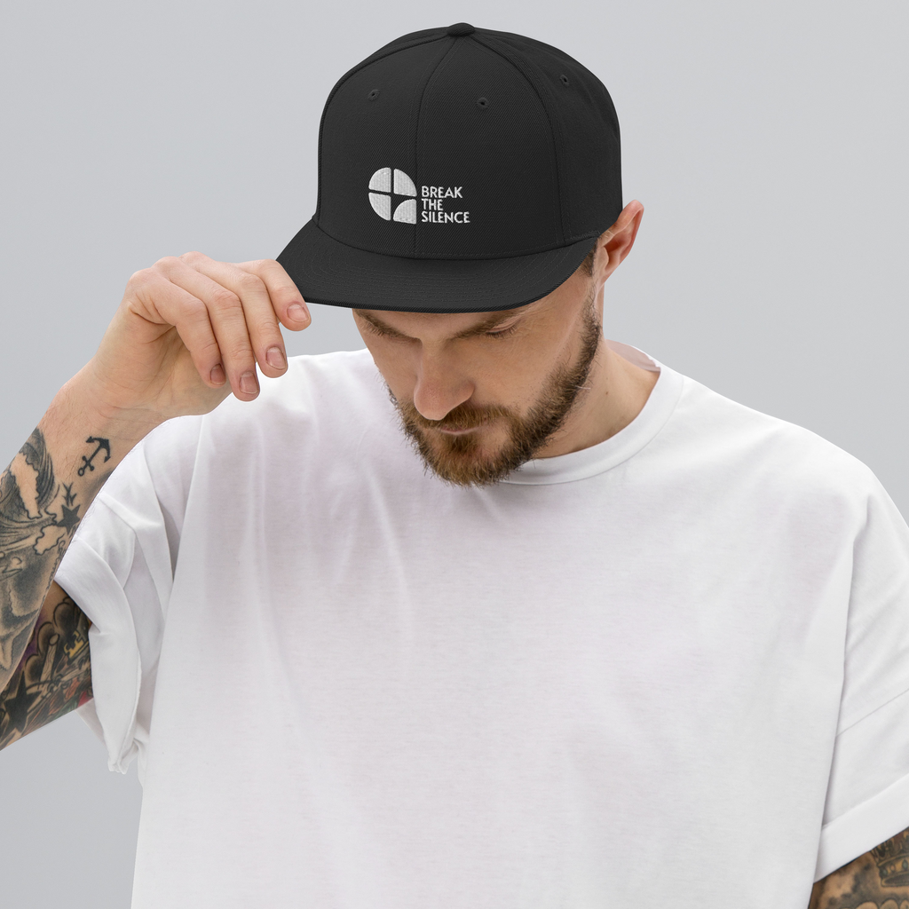 Snapback Hat with White Logo
