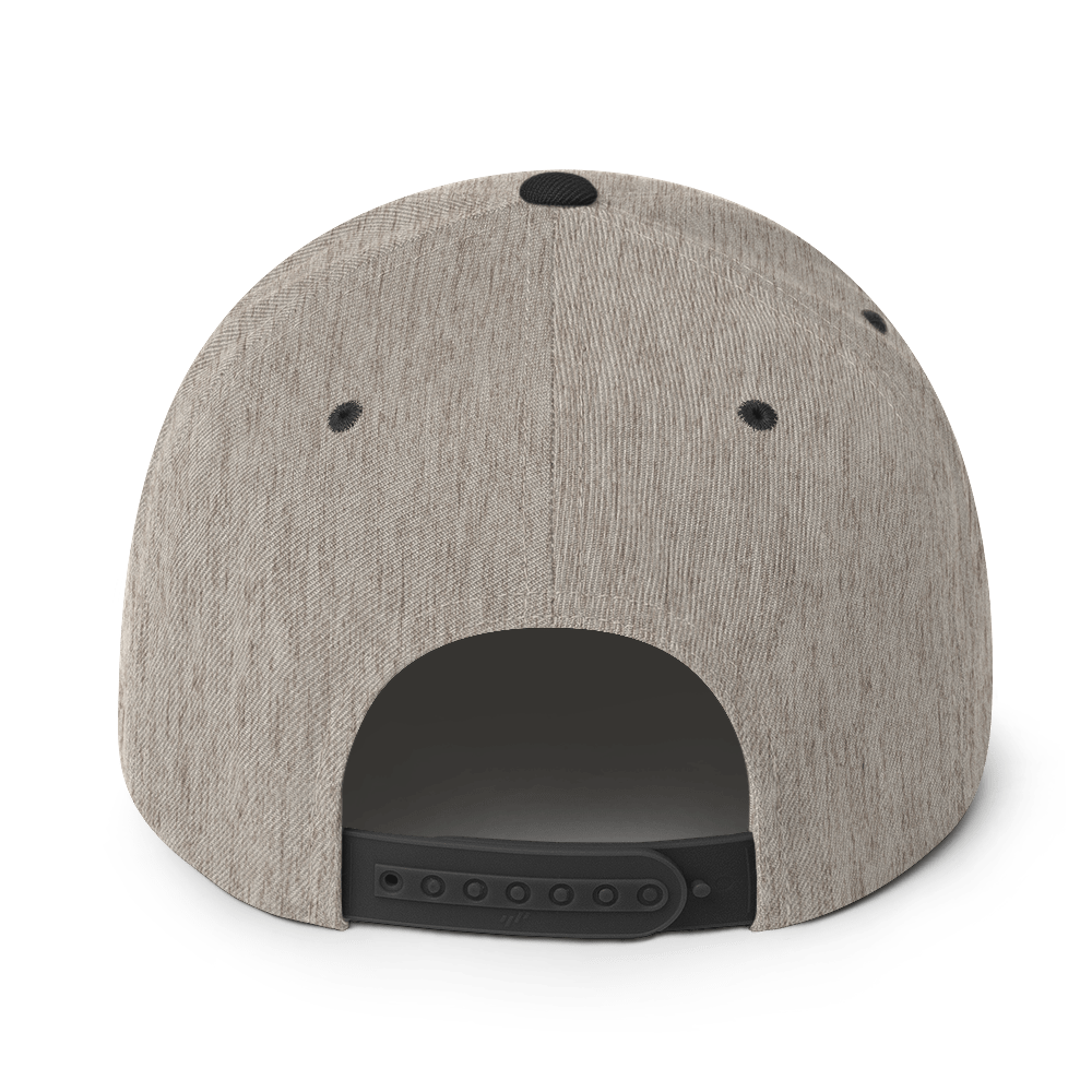 Snapback Hat with Black Logo