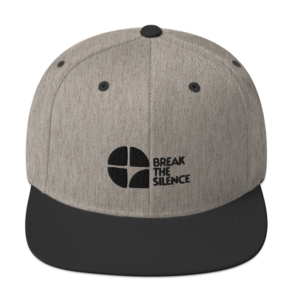 Snapback Hat with Black Logo