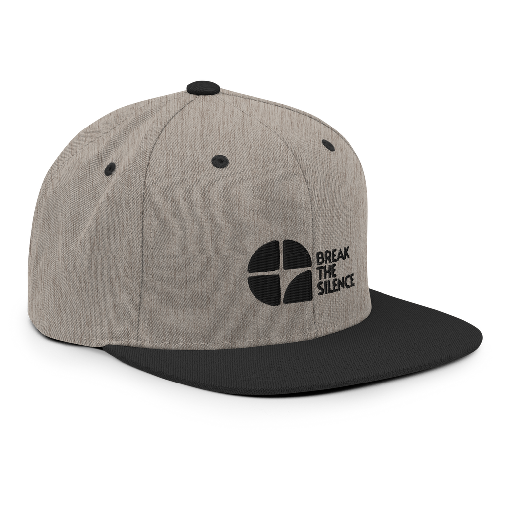 Snapback Hat with Black Logo