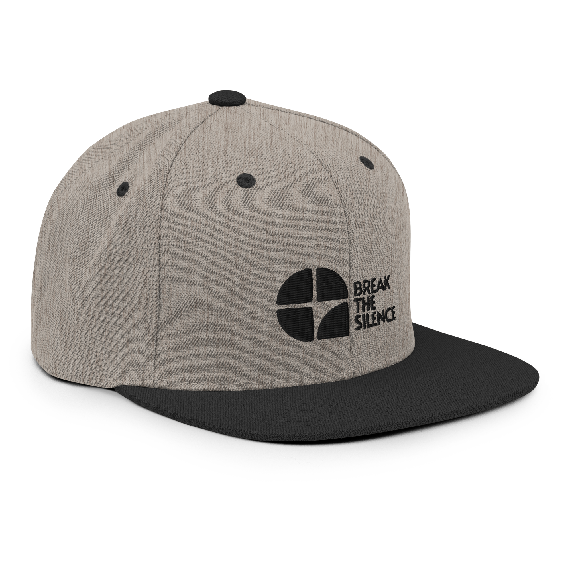 Snapback Hat with Black Logo