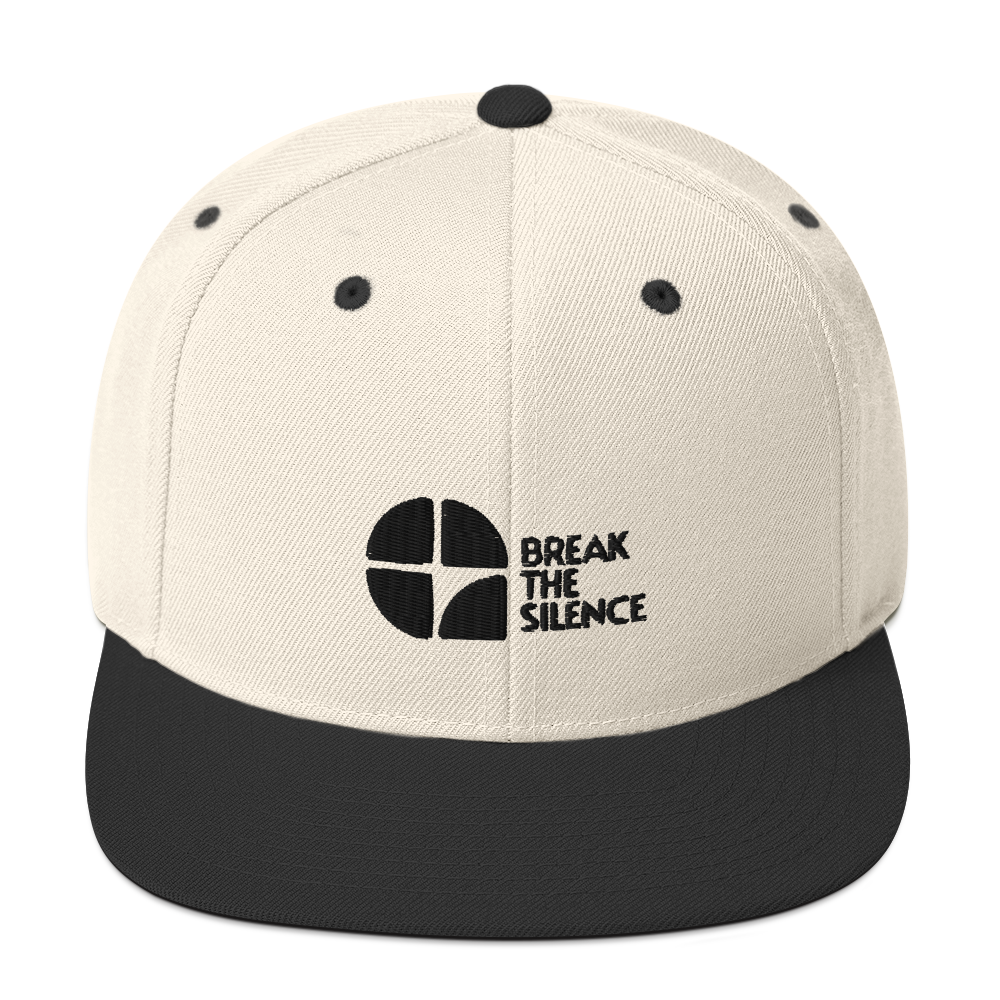 Snapback Hat with Black Logo