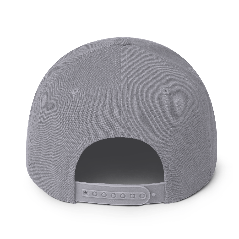 Snapback Hat with Black Logo