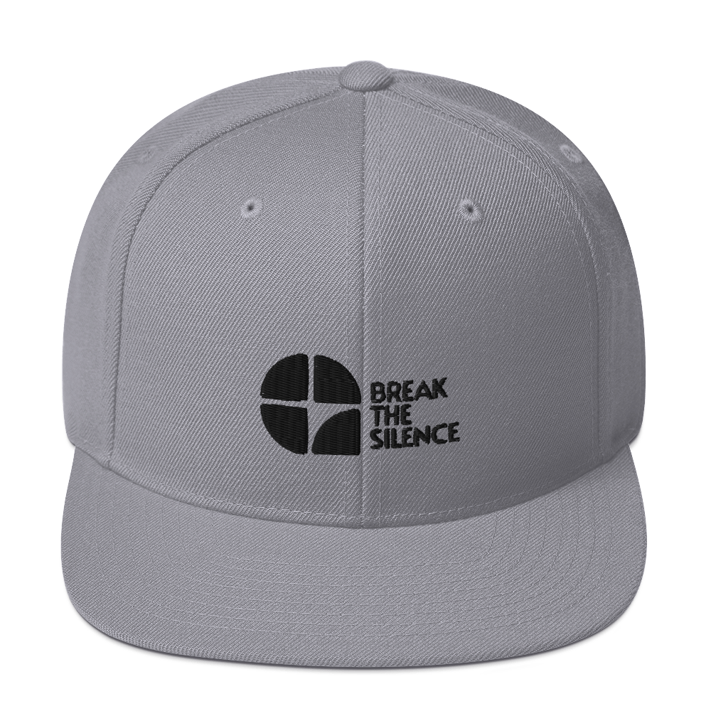Snapback Hat with Black Logo