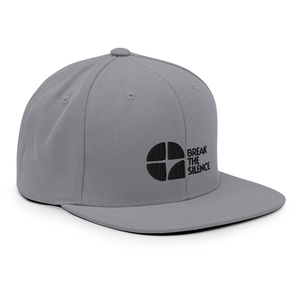 Snapback Hat with Black Logo