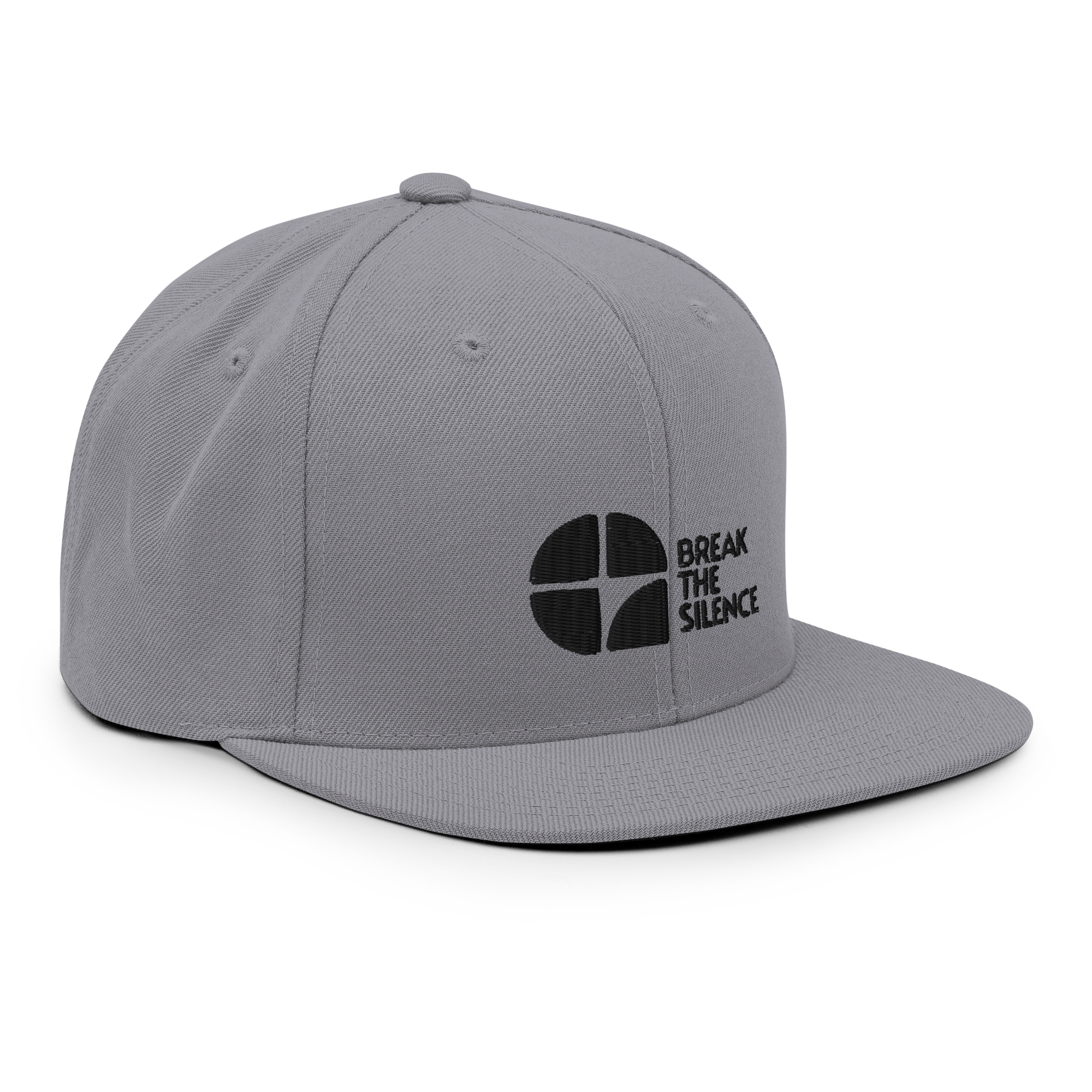 Snapback Hat with Black Logo
