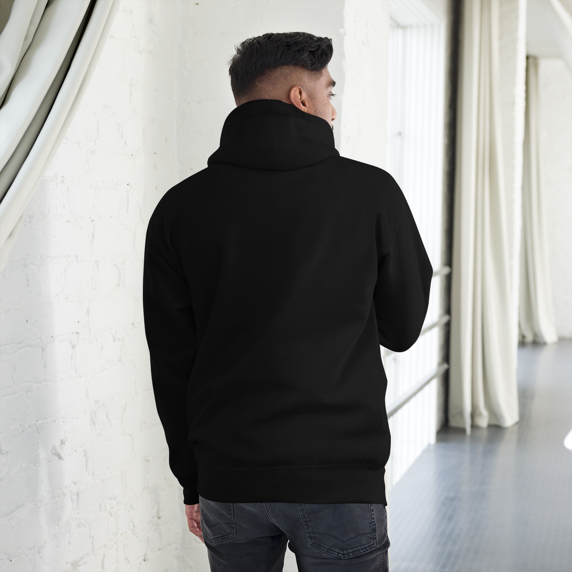 Black Hoodie with Large Logo