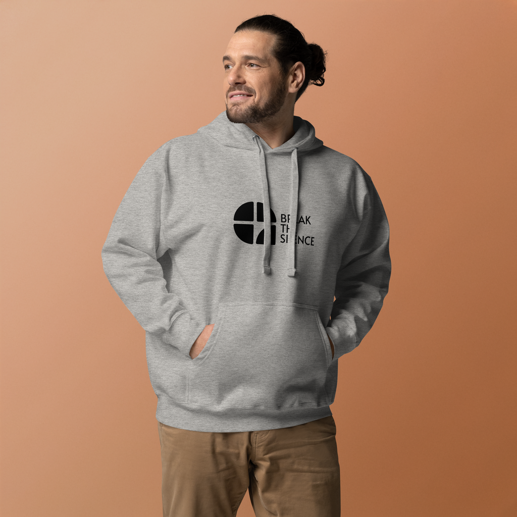 Grey Hoodie with Large Logo