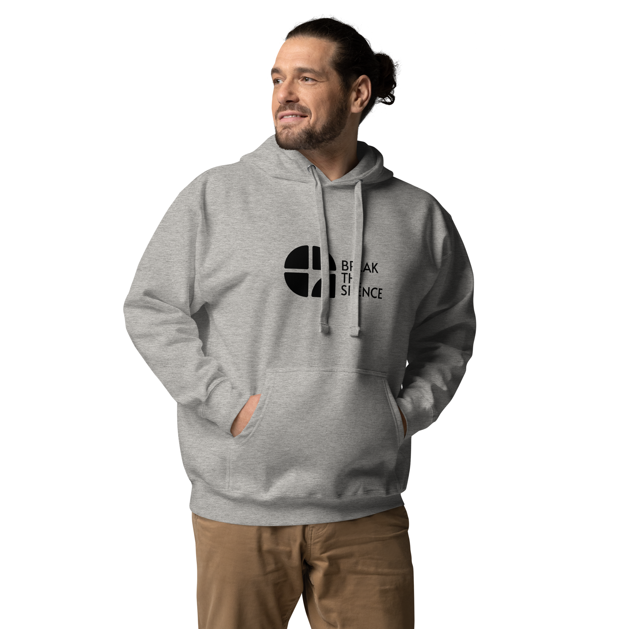 Grey Hoodie with Large Logo