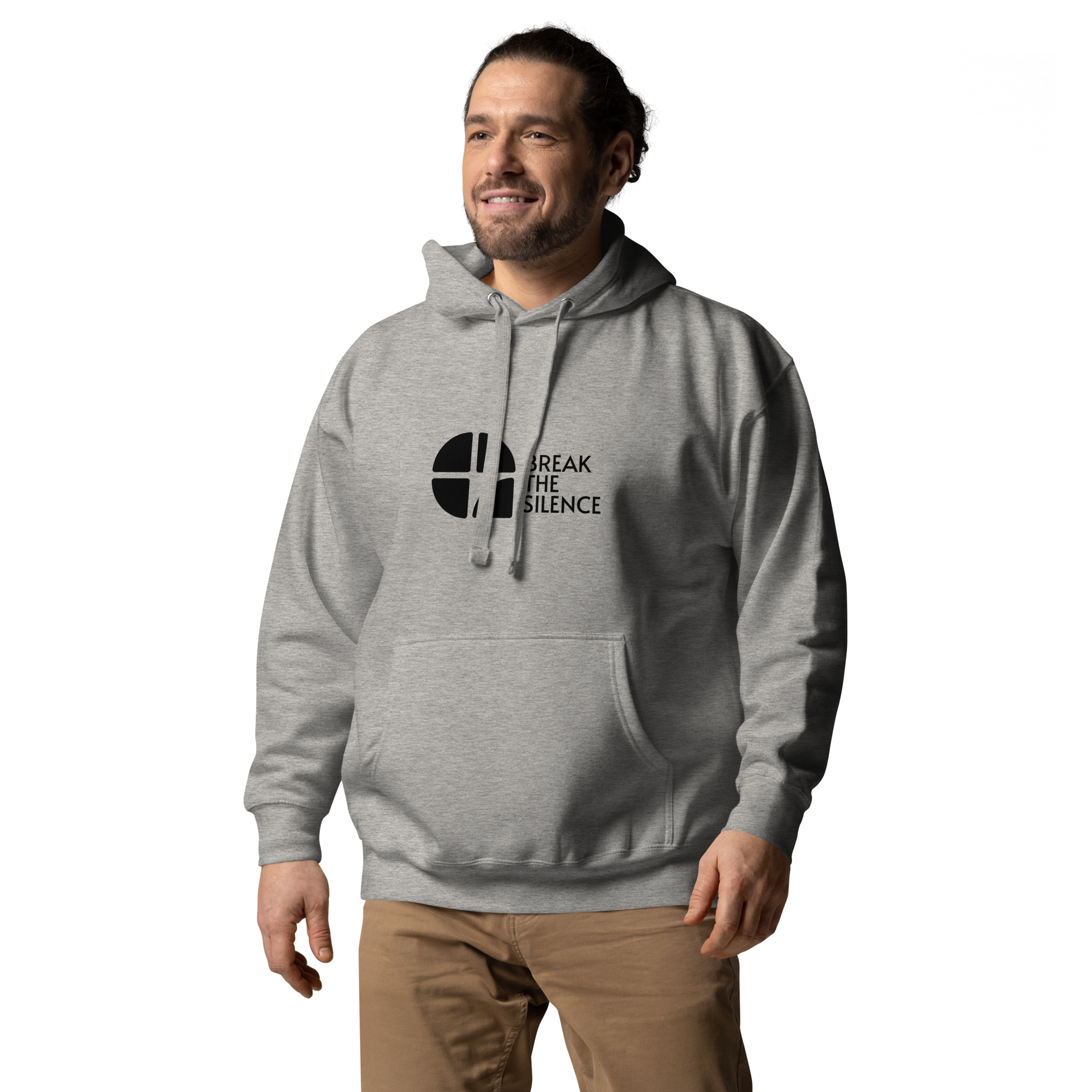 Grey Hoodie with Large Logo
