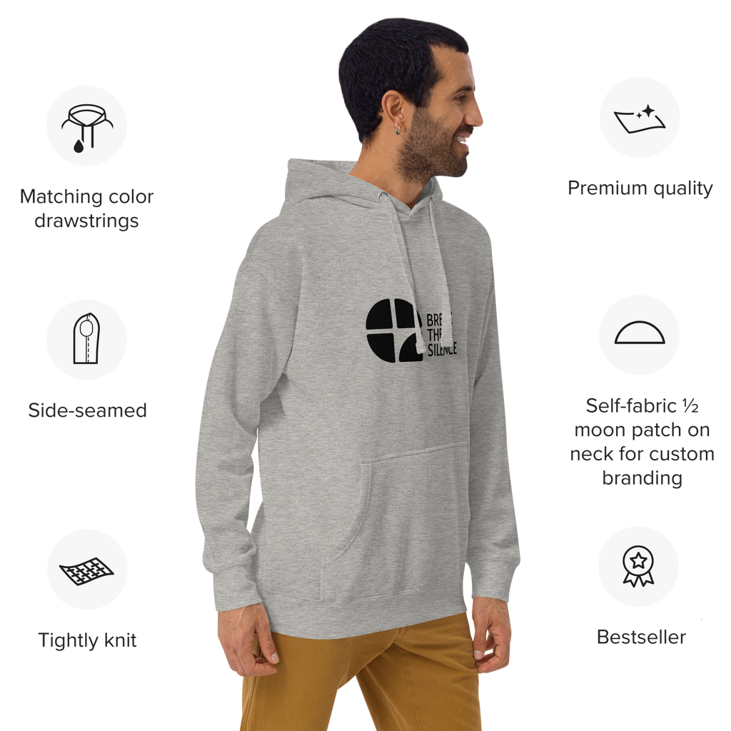 Grey Hoodie with Large Logo