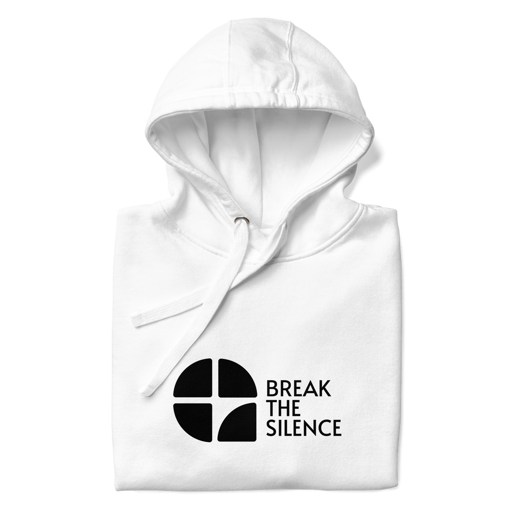 White Hoodie with Large Logo