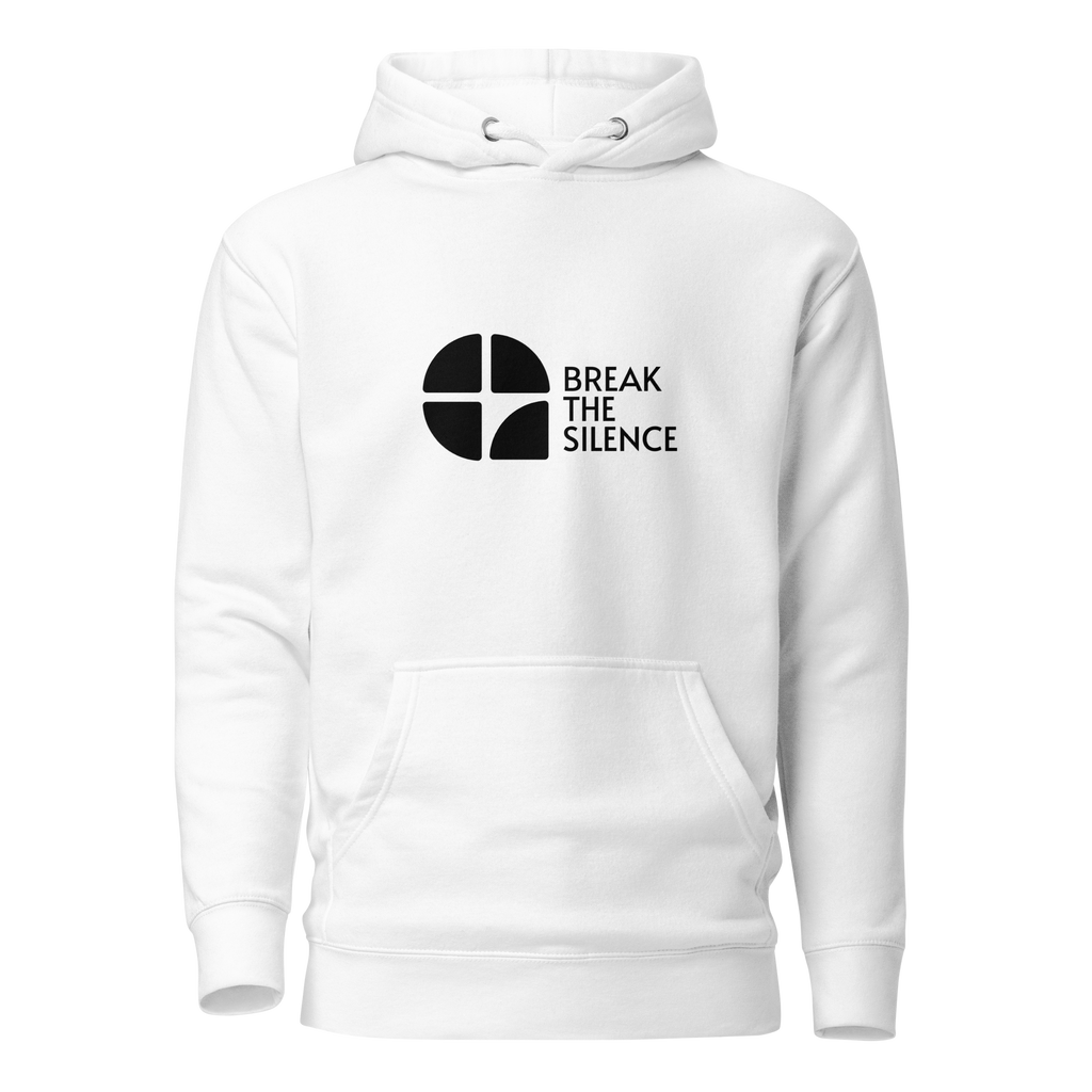 White Hoodie with Large Logo