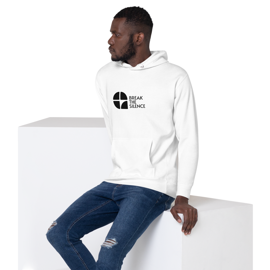 White Hoodie with Large Logo