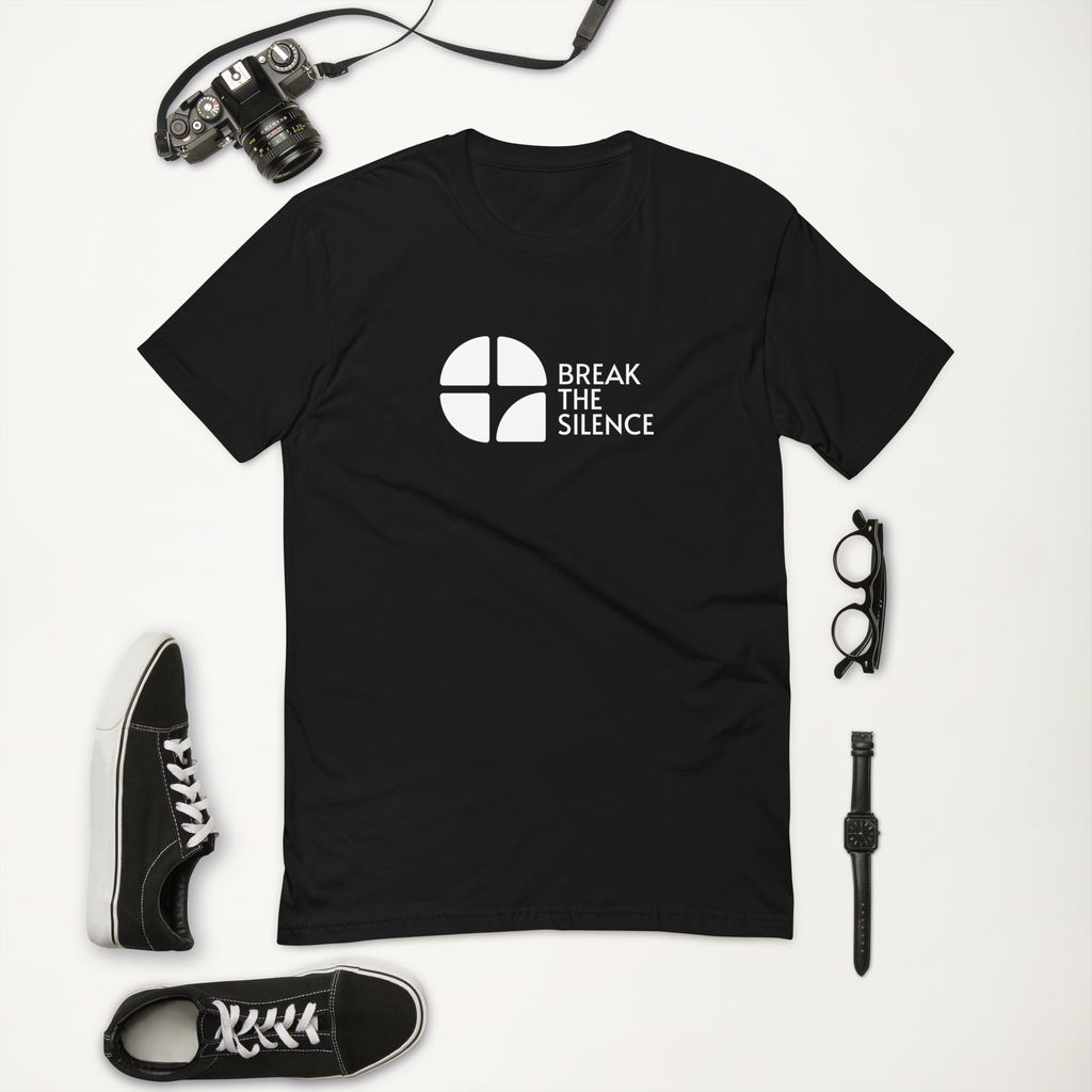 Black Short Sleeve T-shirt with Large Logo