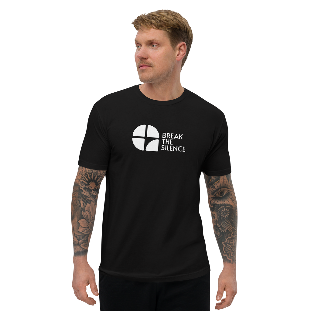 Black Short Sleeve T-shirt with Large Logo