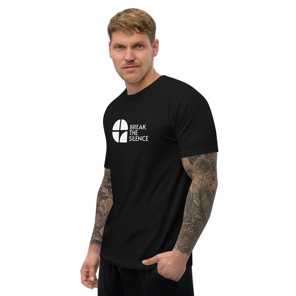 Black Short Sleeve T-shirt with Large Logo