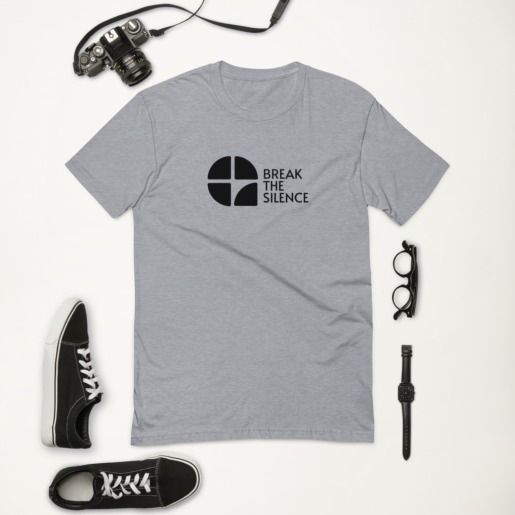 Grey Short Sleeve T-shirt with Large Logo