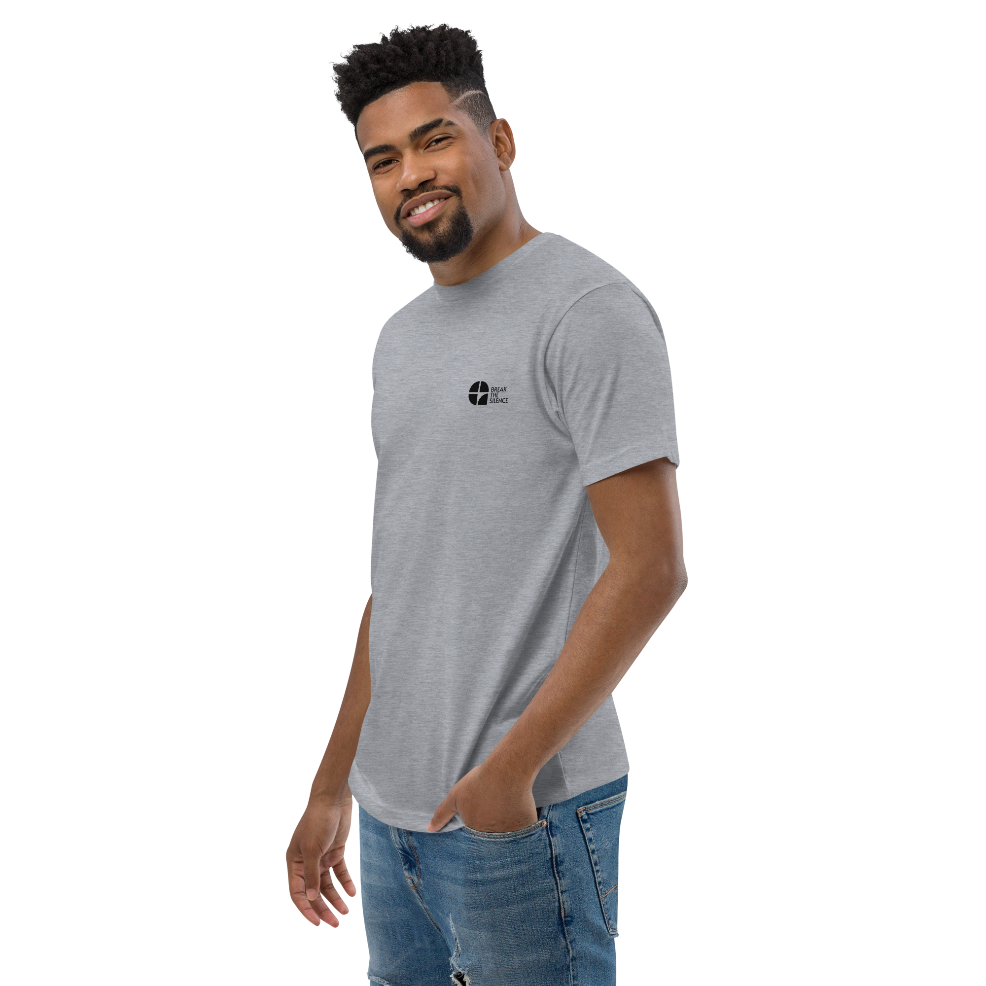 Grey Short Sleeve T-shirt with Small Logo