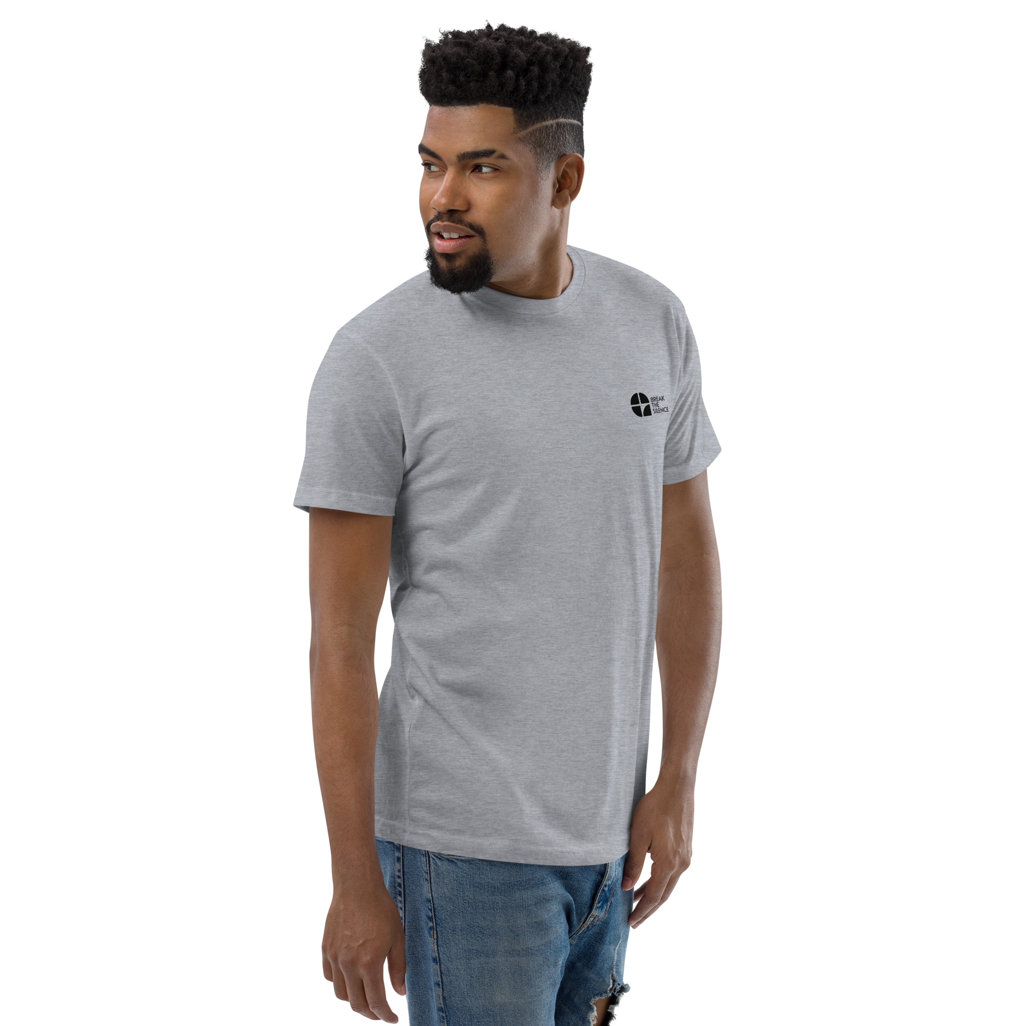 Grey Short Sleeve T-shirt with Small Logo