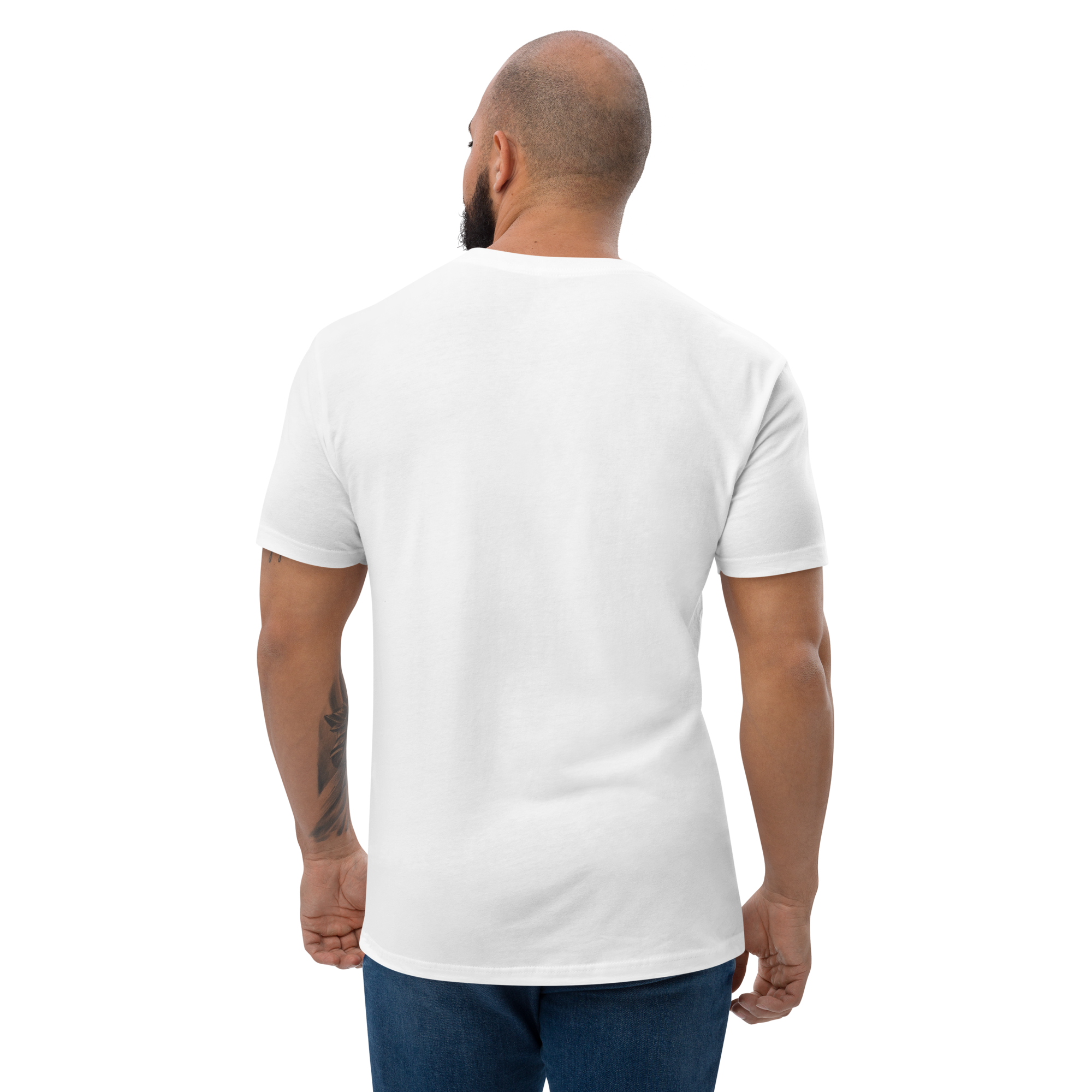 White Short Sleeve T-shirt with Large Logo