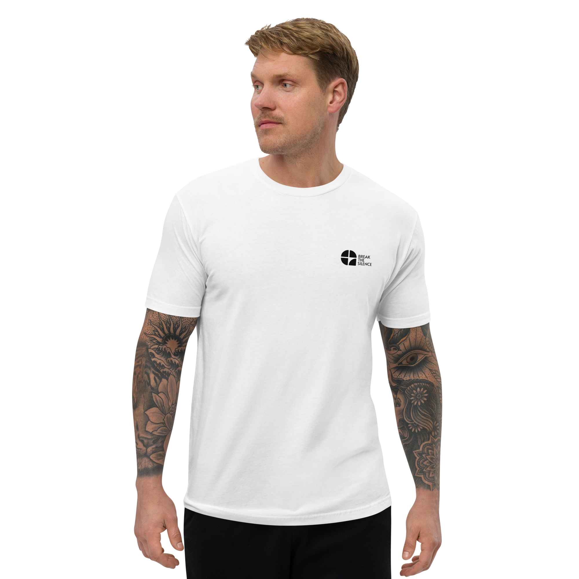 White Short Sleeve T-shirt with Small Logo