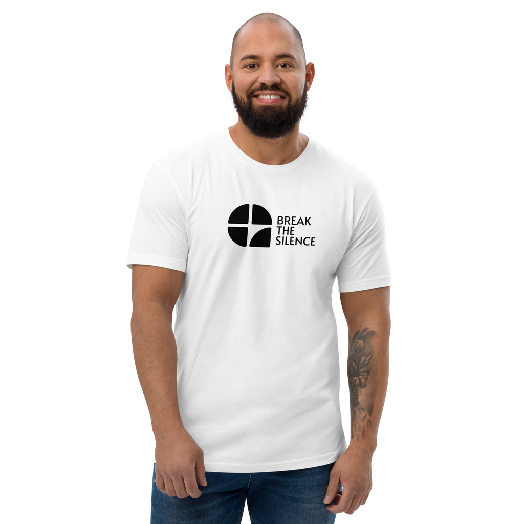 White Short Sleeve T-shirt with Large Logo