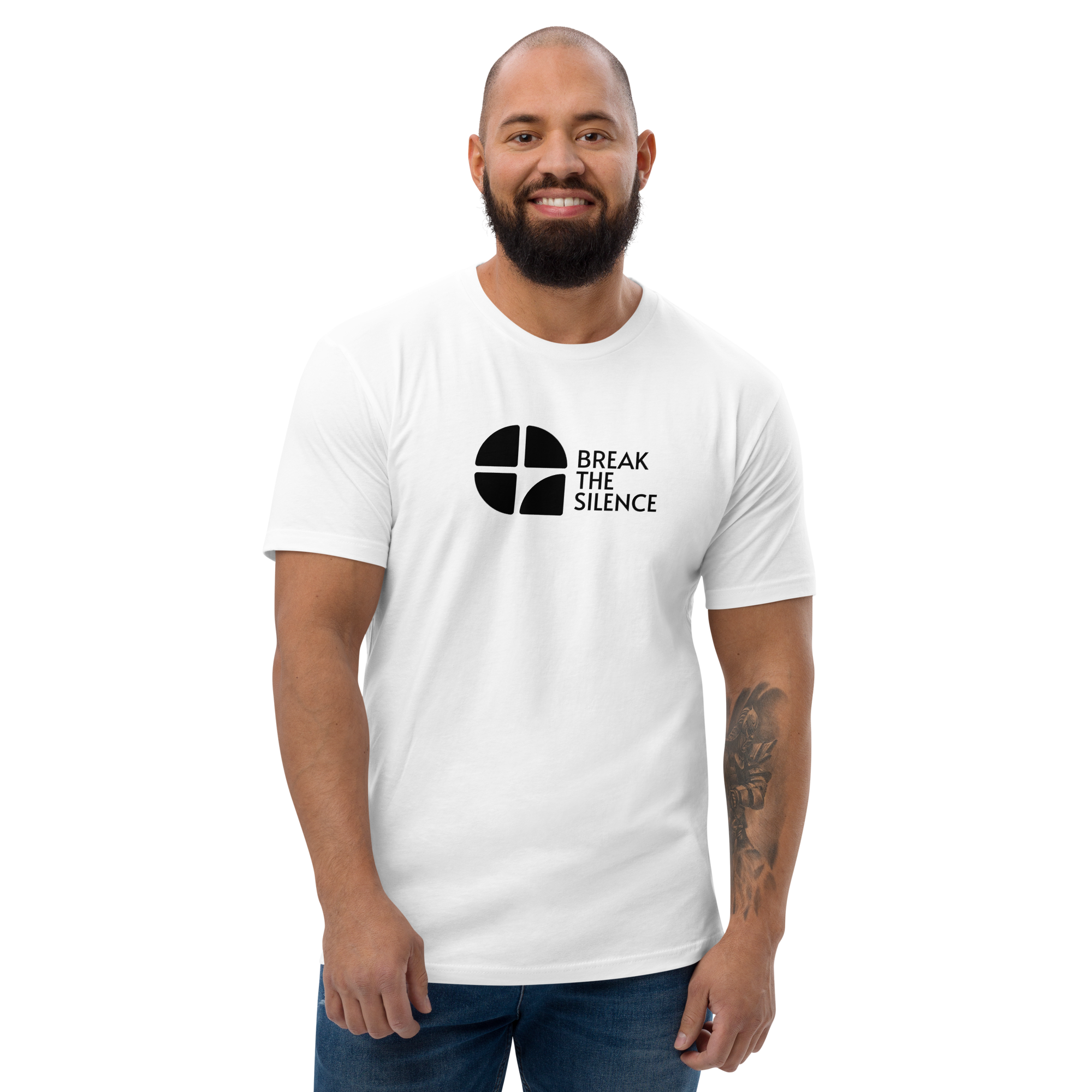 White Short Sleeve T-shirt with Large Logo