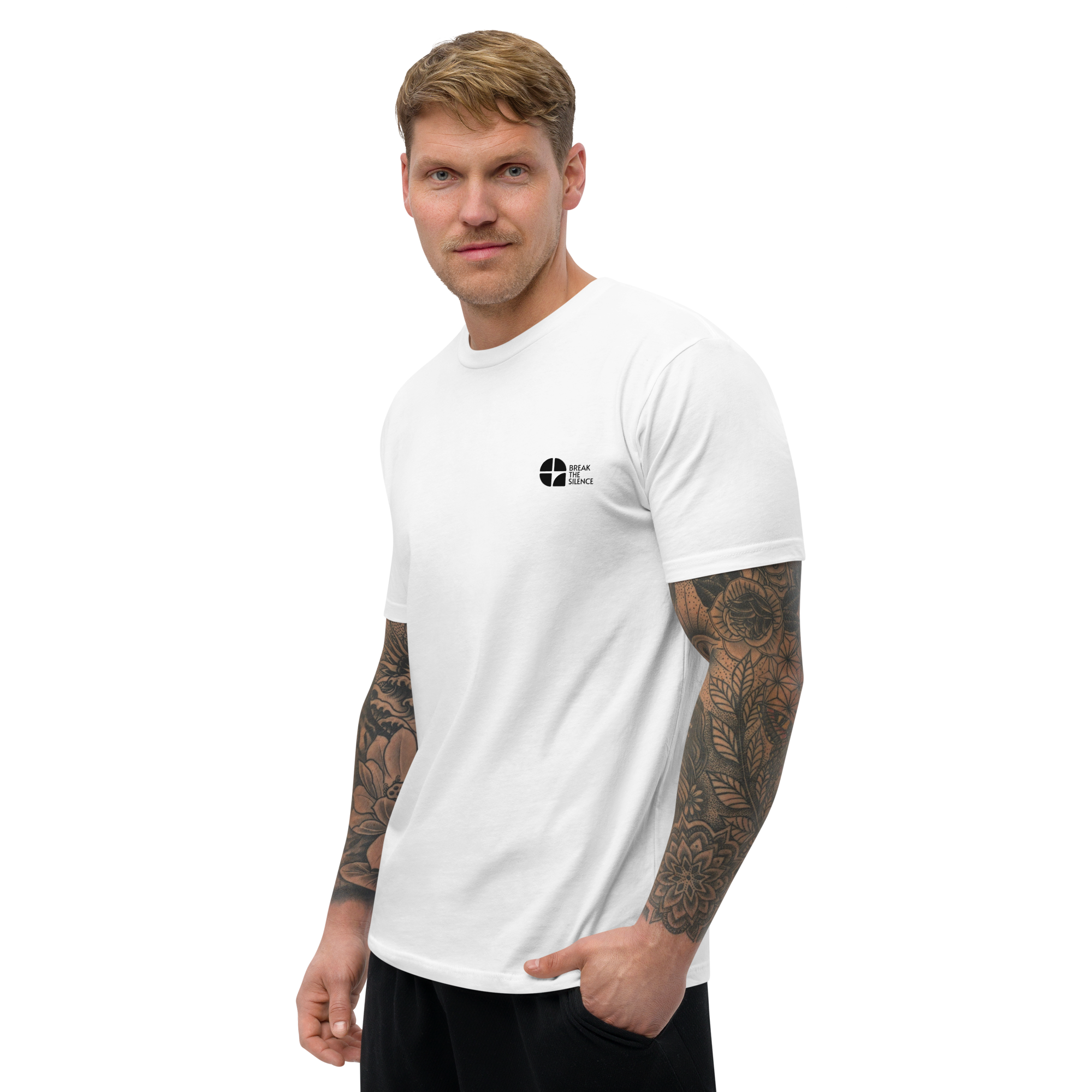 White Short Sleeve T-shirt with Small Logo