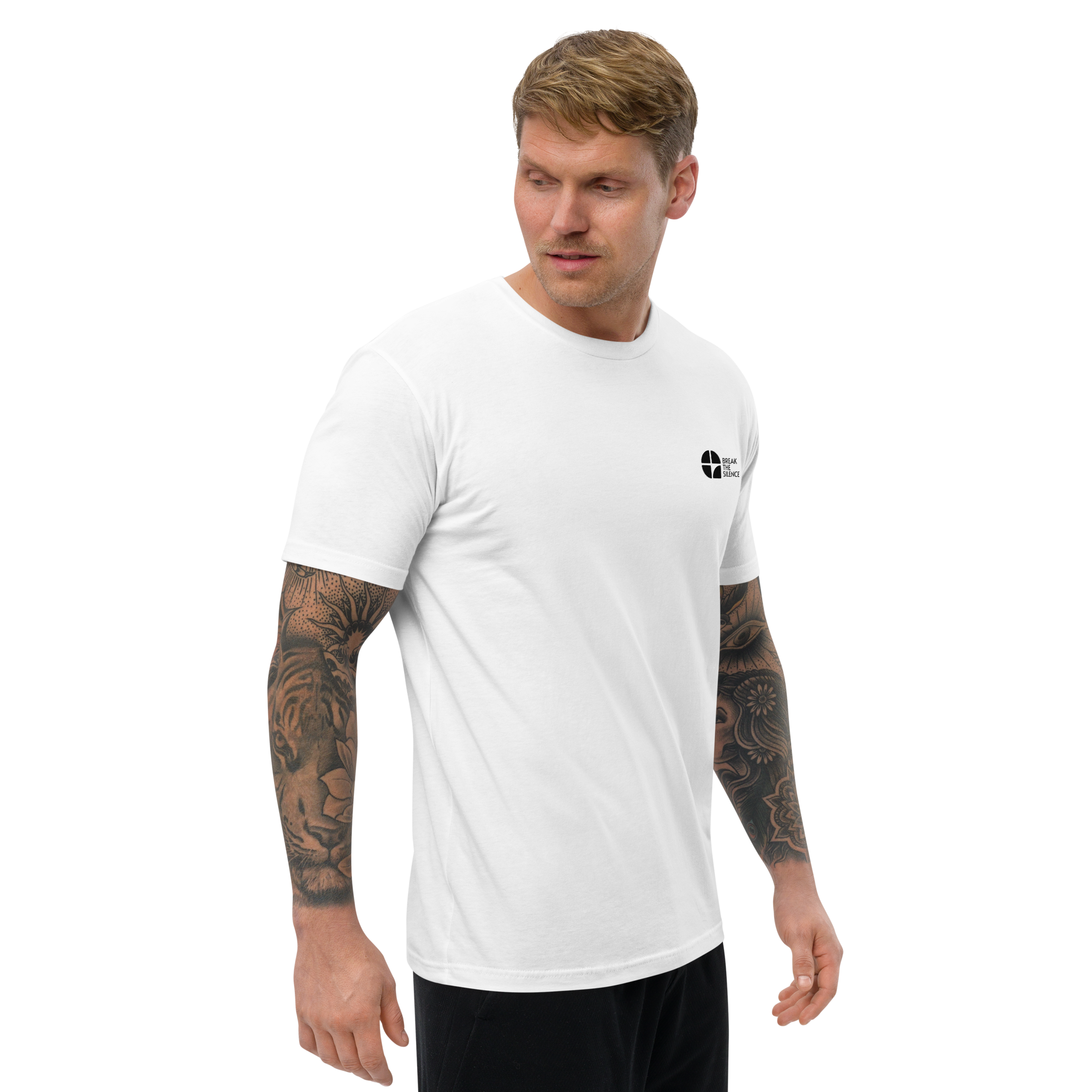 White Short Sleeve T-shirt with Small Logo