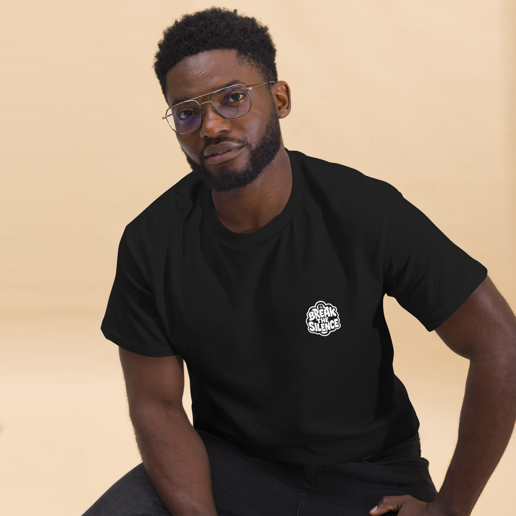 Black T-Shirt with Bubble Logo