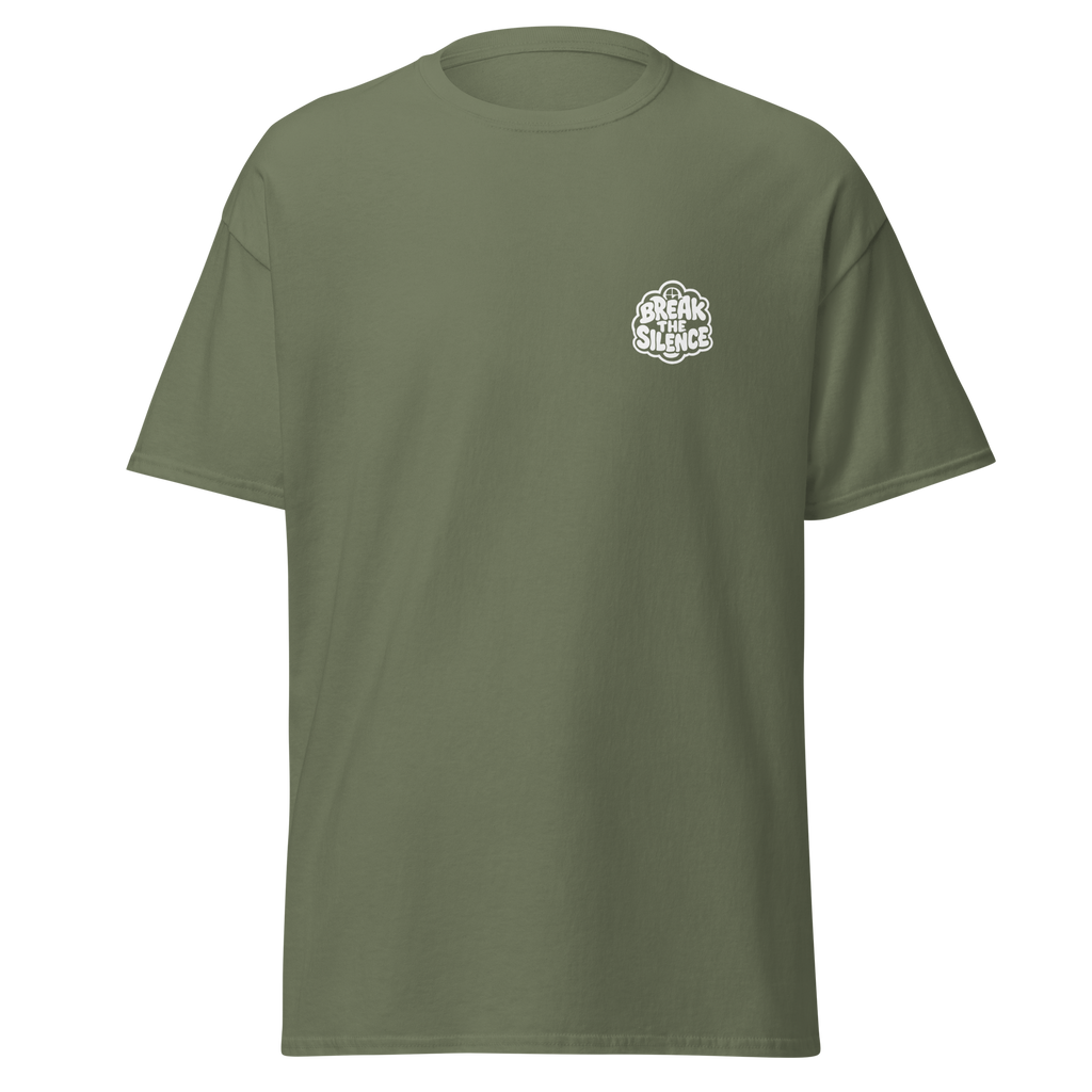 Military Green T-Shirt with Bubble Logo