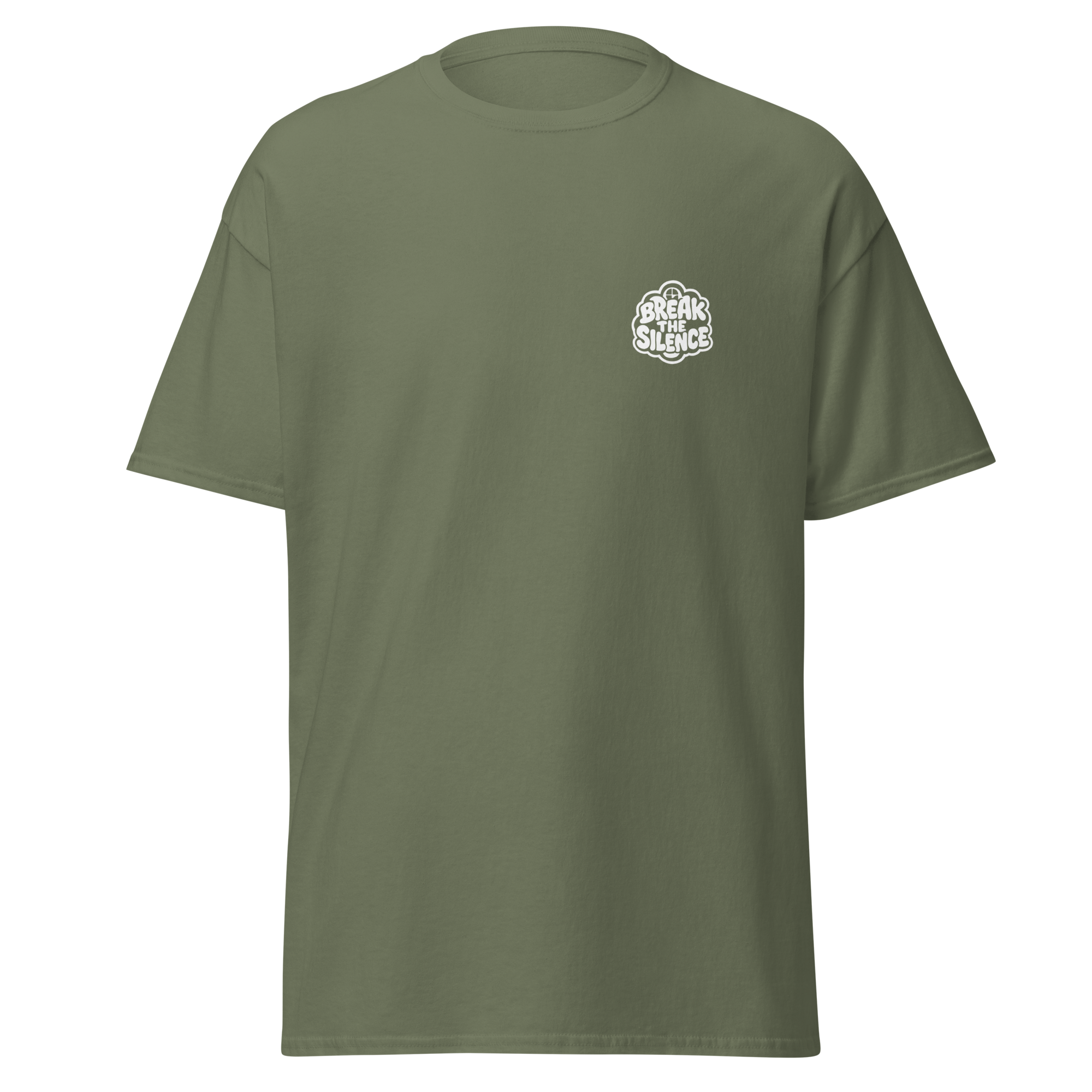 Military Green T-Shirt with Bubble Logo