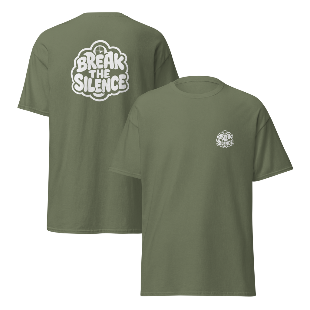 Military Green T-Shirt with Bubble Logo