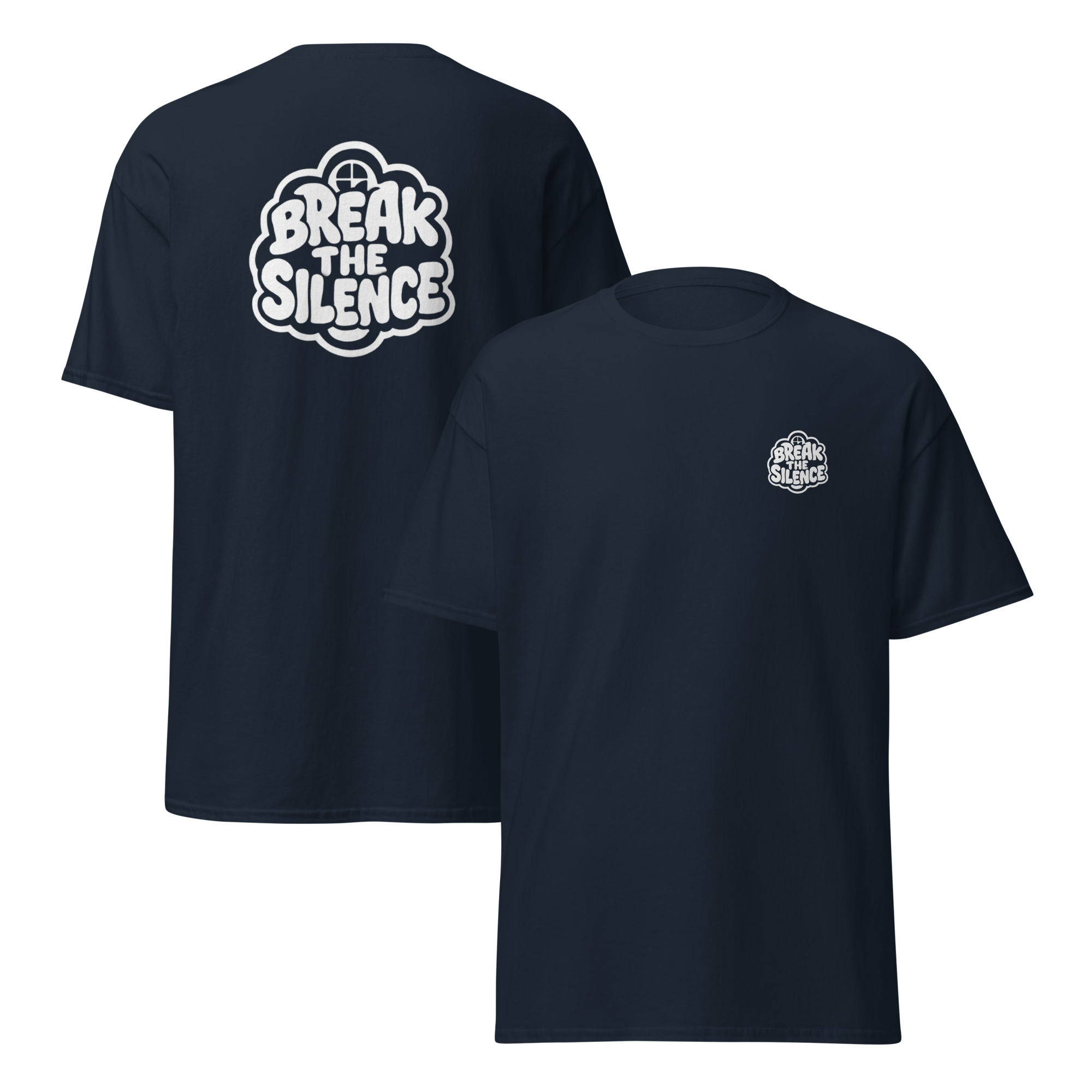 Navy T-Shirt with Bubble Logo