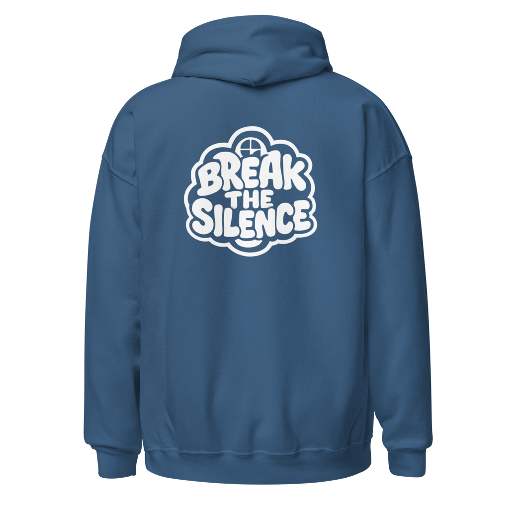 Indigo Blue Hoodie with Bubble Logo