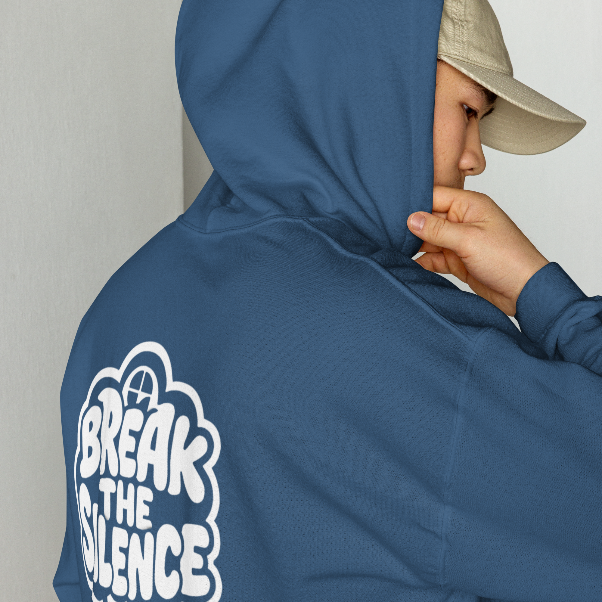Indigo Blue Hoodie with Bubble Logo