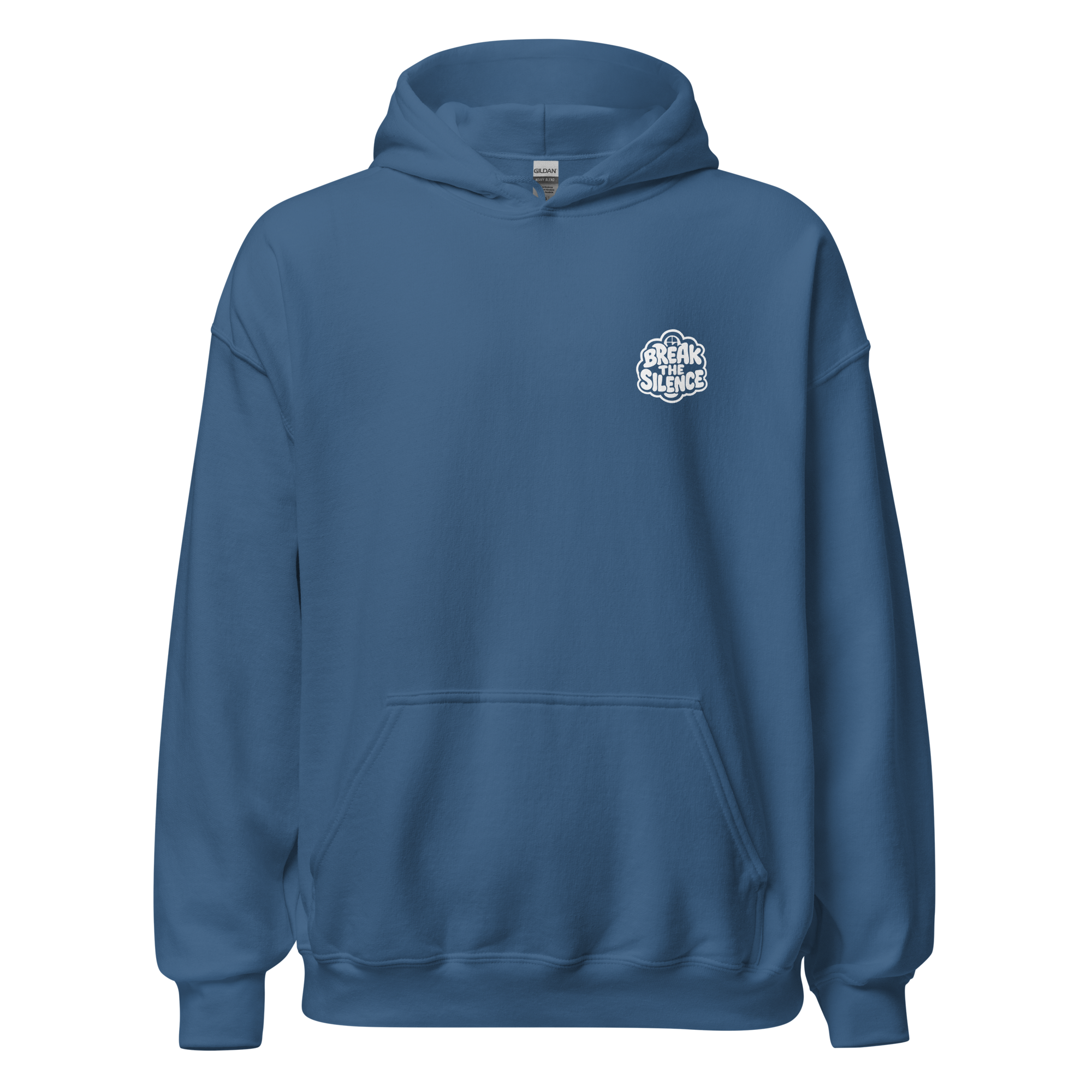 Indigo Blue Hoodie with Bubble Logo