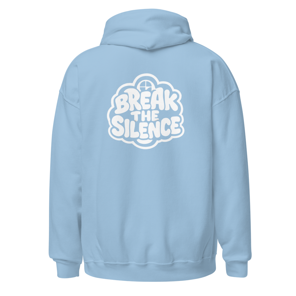 Light Blue Hoodie with Bubble Logo