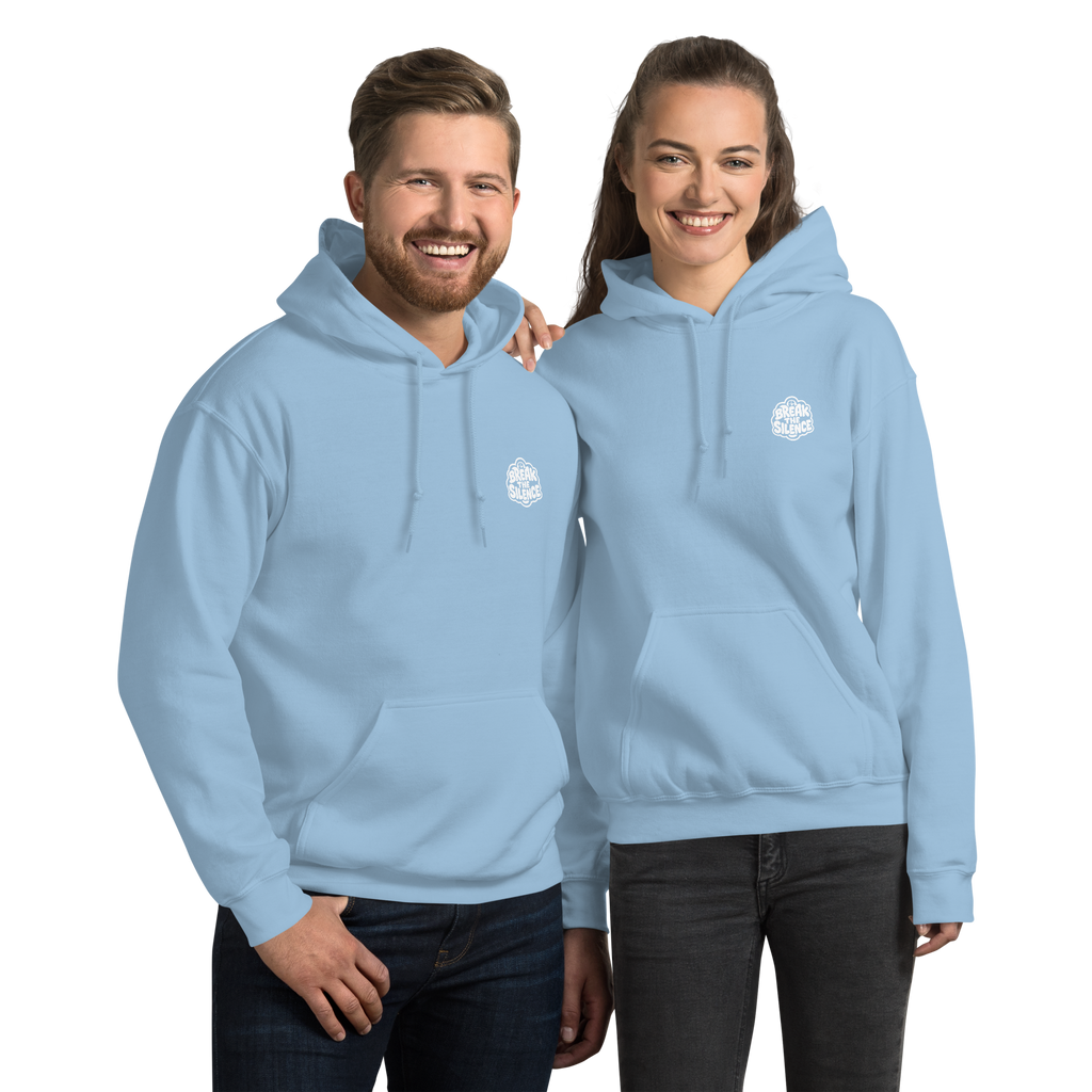 Light Blue Hoodie with Bubble Logo