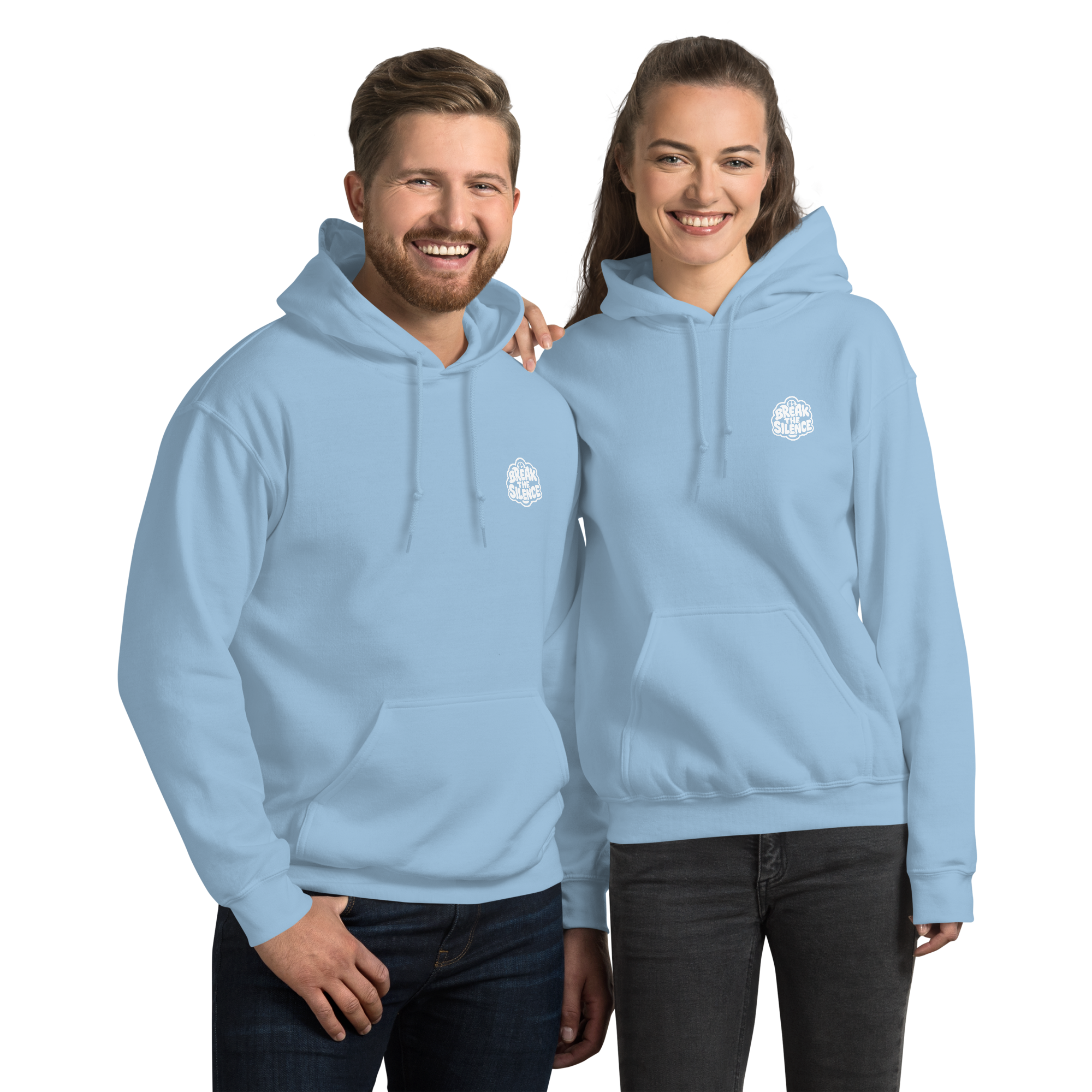 Light Blue Hoodie with Bubble Logo