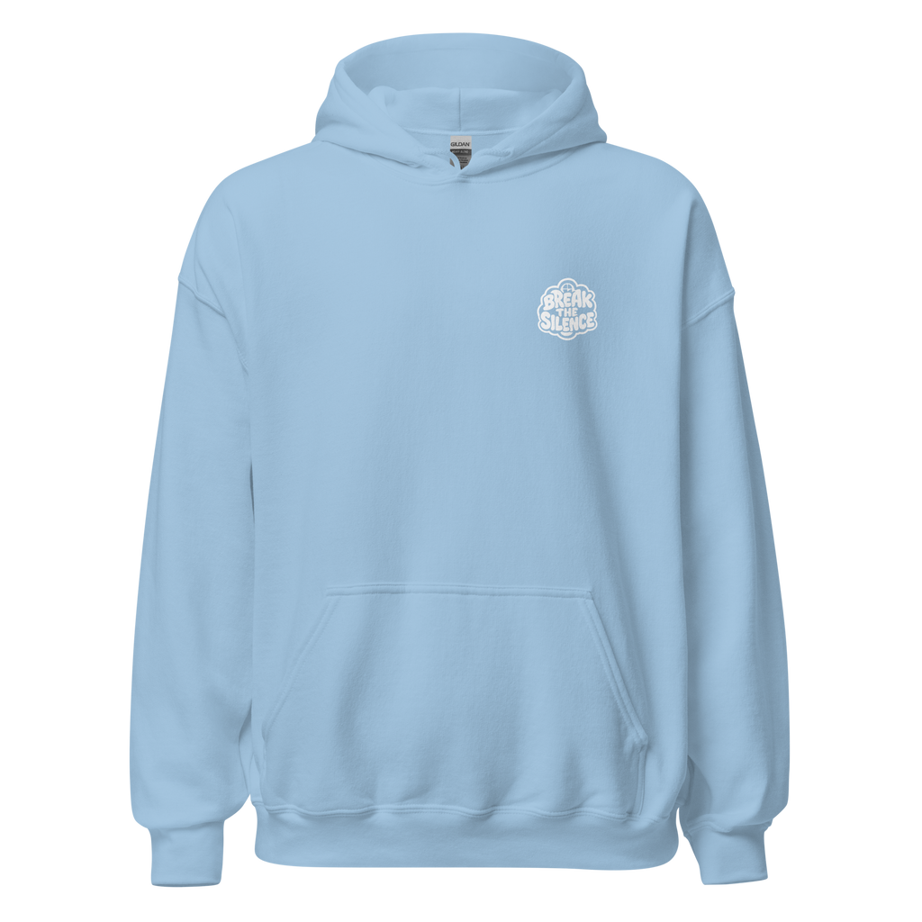 Light Blue Hoodie with Bubble Logo