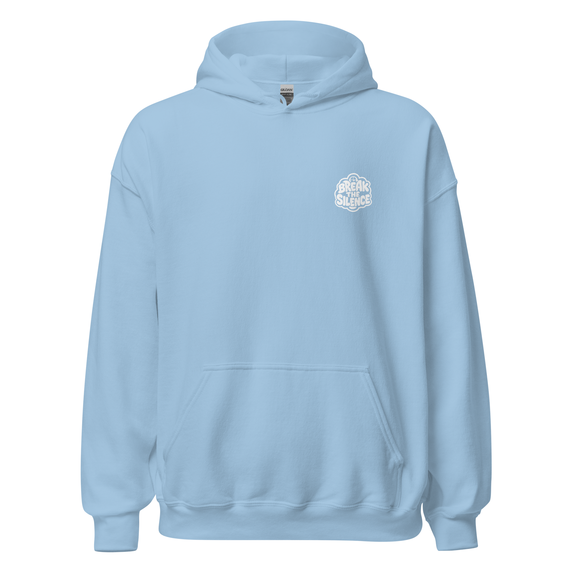 Light Blue Hoodie with Bubble Logo